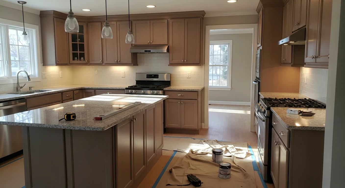 General contractor team working on residential renovation project